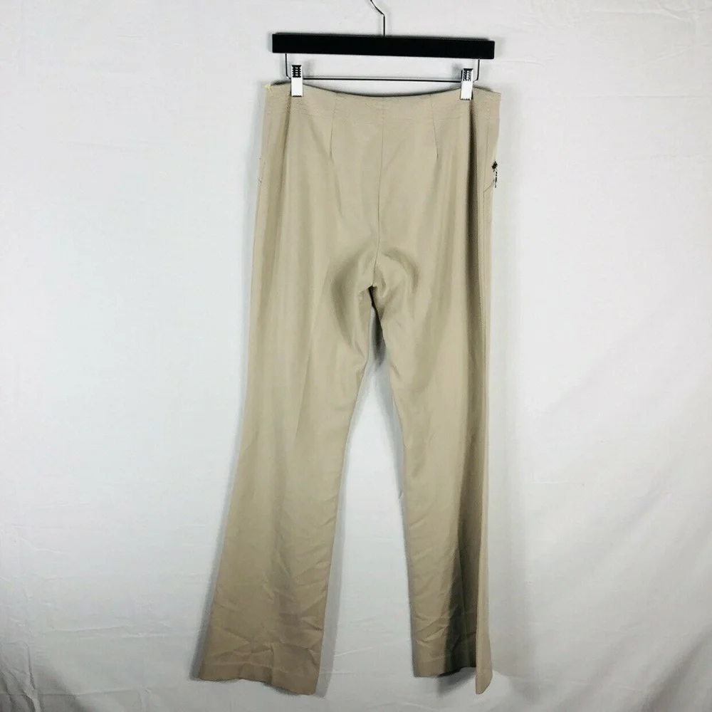 Cache Beige Tan Wide Leg Dress Pants Work Career